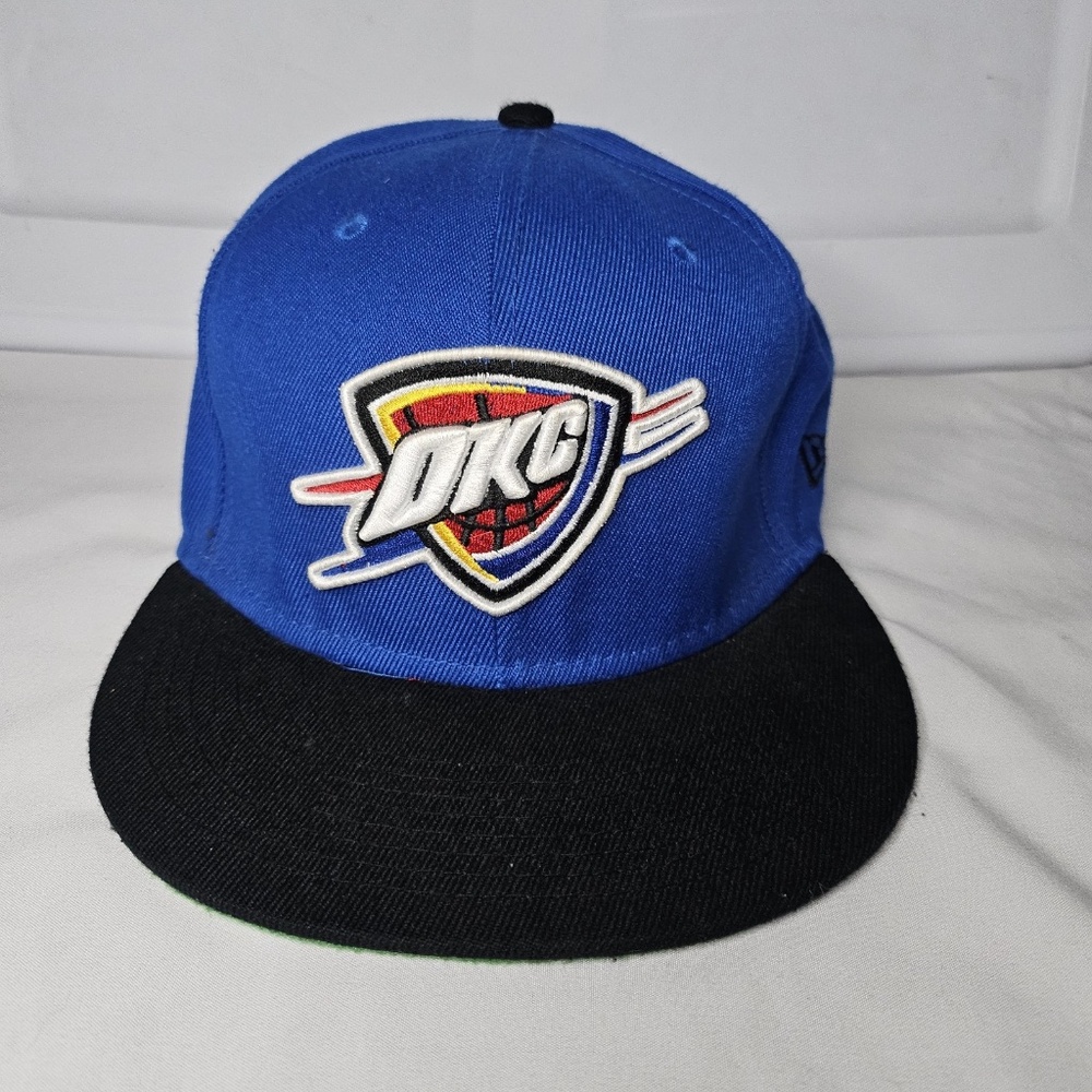 New Era Hardwood Classic OKC Thunder Blue Snapback Hat Basketball Oklahoma City